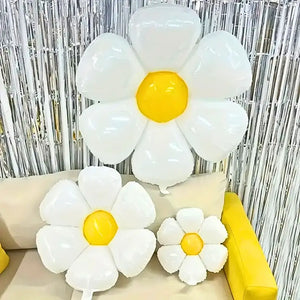 Giant White Daisy Foil Balloon - 3 Sizes