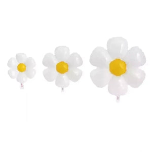 Giant White Daisy Shaped Foil Balloon