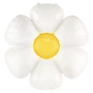 Giant White Daisy Shaped Foil Balloon
