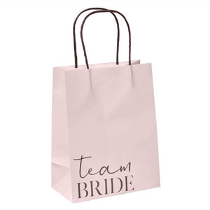 Ginger Ray Pink Futre Mrs 'TEAM bride' Hen Party Paper Tote Bag 5 Pack