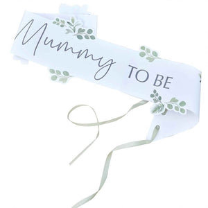 Ginger Ray Mummy To Be Botanical Baby Shower Sash