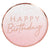 Ginger Ray Ombre Rose Gold Mix It Up Happy Birthday Paper Plate 8 Pack