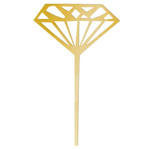 Reusable gold cake decorations for bridal shower desserts