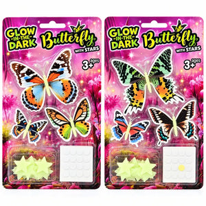Three colourful butterfly decorations for children’s bedroom walls