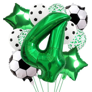 Game day soccer balloon set with foil and latex mix number 4
