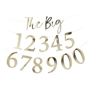 Gold The Big Customisable Milestone Birthday Banner