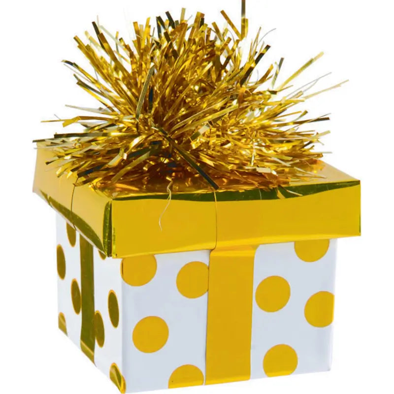 Gift Package Balloon Weight - Gold Dots