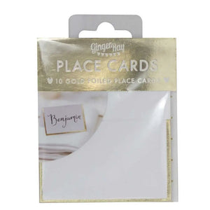 Gold Foiled Wedding Place Cards 10pk