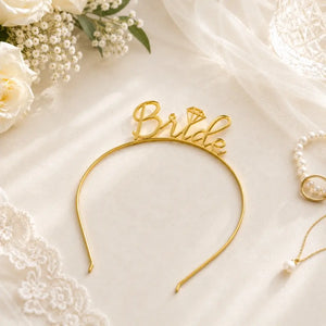 Premium Quality Metal Gold 'Bride' Tiara