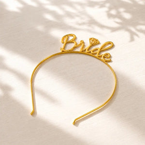 Premium Quality Metal Gold 'Bride' Tiara
