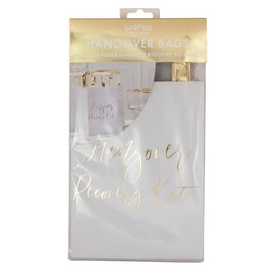 Gold Wedding Hangover Recovery Kit Bags 5pk