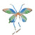 Large Butterfly Fairy Wing Foil Balloon - Gradient Blue Green