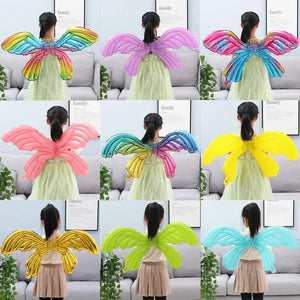 Large Butterfly Fairy Wing Foil Balloon - Gradient Rainbow