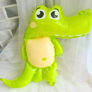 Cute Green Crocodile Shaped Foil Balloon