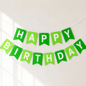 Green Happy Birthday Paper Bunting