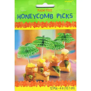 Palm Tree Honeycomb Picks 12pk