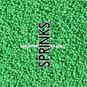Small green sprinkles for baking and dessert decoration