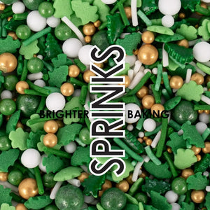 Christmas tree, pearl and rod sprinkle mix