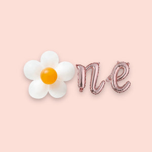Rose Gold Groovy One Birthday Foil Balloon Banner