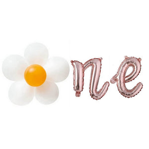Rose Gold Groovy One Birthday Foil Balloon Banner