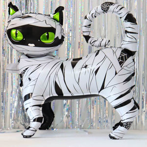 black cat mummy balloon for haunted house decor