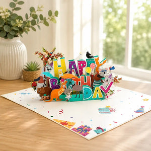 Australian Animal Happy Birthday 3D Pop Up Greeting Card