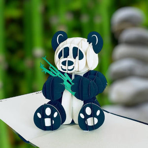 Handmade Panda Bear 3D Pop Up Greeting Card - Online Party Supplies