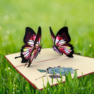Handmade Red Butterfly Pop Up Greeting Card - Online Party Supplies