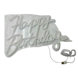 White LED birthday neon party sign usb