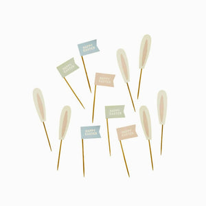 Pastel bunny cupcake decorations for Easter Sunday celebration