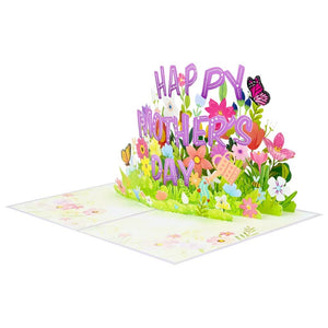 Handmade Happy Mother's Day Purple Spring Flower Garden Floral Card