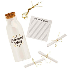 Guest message bottle for retirement party