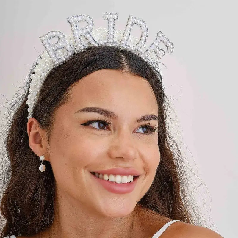 Hen Party Pearl Embellished Bride Headband