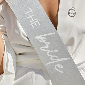 Hen Weekend The Bride Silver Sash