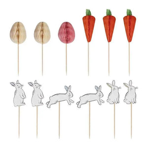 Hop Hop Hooray Easter Cupcake Toppers 12pk
