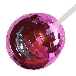 Hot Pink Disco Ball Cocktail Cup Party Novelty