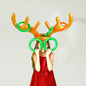 Inflatable Reindeer Hat Ring Toss Game