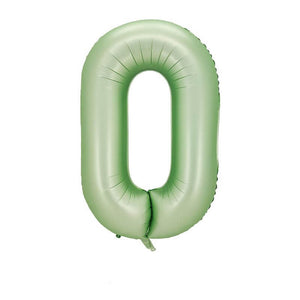40" Jumbo Olive Green Coloured Number 0 Foil Balloon