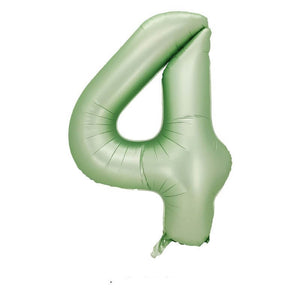 40" Jumbo Olive Green Coloured Number 4 Foil Balloon