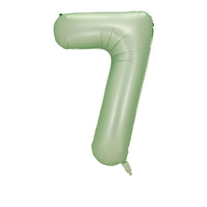 40" Jumbo Olive Green Coloured Number 7 Foil Balloon
