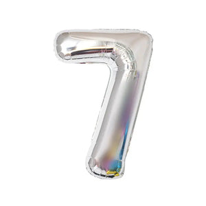 40-inch Jumbo Silver Number 7 Foil Balloon