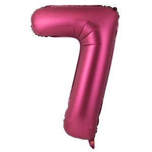 40-inch Jumbo Burgundy Number 7 Foil Balloon