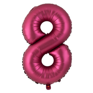 40-inch Jumbo Burgundy Number 8 Foil Balloon