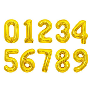40-inch Jumbo Gold Number 0-9 Foil Balloon