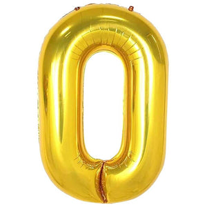 40-inch Jumbo Gold Number 0 Foil Balloon