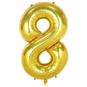 40-inch Jumbo Gold Number 8 Foil Balloon