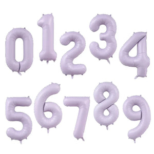 40-inch Jumbo Pastel Lilac 0-9 Number Foil Balloon