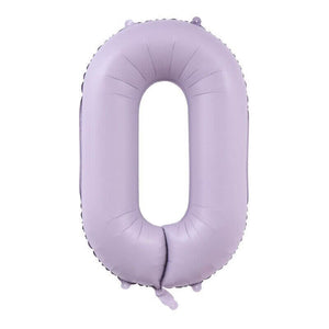 40-inch Jumbo Pastel Lilac 0-9 Number Foil Balloon