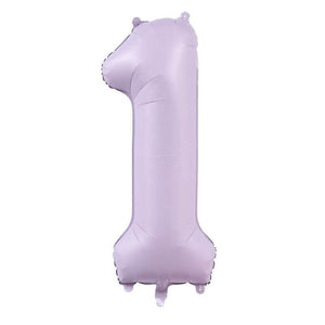 40-inch Jumbo Pastel Lilac 0-9 Number Foil Balloon