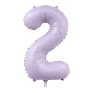 40-inch Jumbo Pastel Lilac 0-9 Number Foil Balloon
